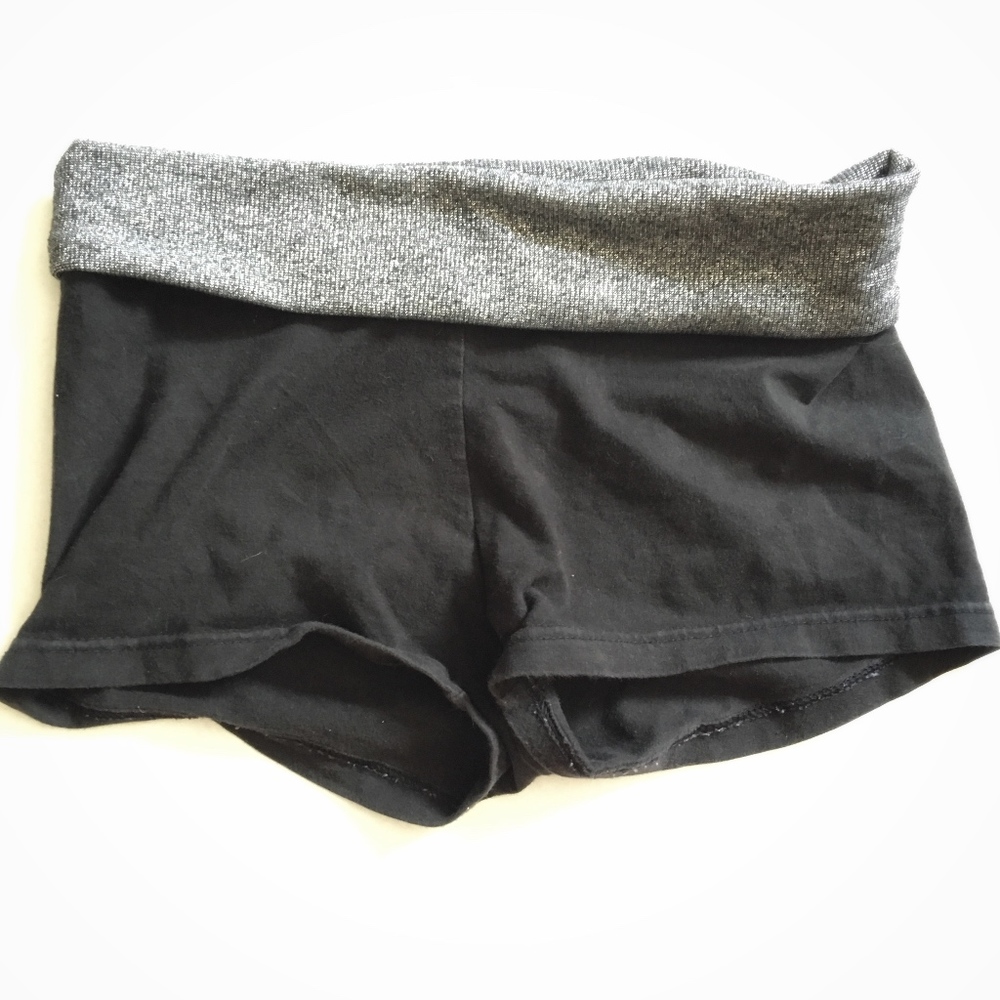 Aerie Black Slim Gym Yoga Shorts